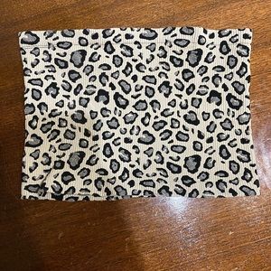 Animal print tube top.